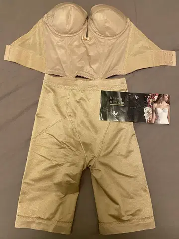 브라이덜 블룸 2개 뷔스티에 C70 거들 M 로얄 베이지