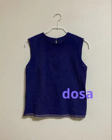 dosa 도사 크리슈나즈 아이 코튼 카디 슬리브리스 블라우스