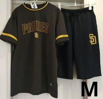 새상품 패드레스 셋업 M MLB 상하의 세트 반팔 하프 팬츠