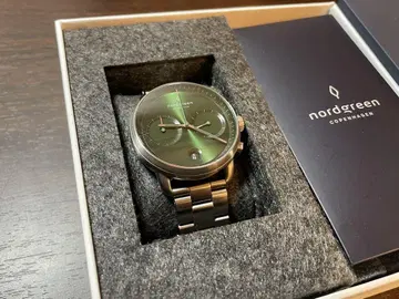 Nordgreen 파이오니어 크로노그래프 손목시계 그린