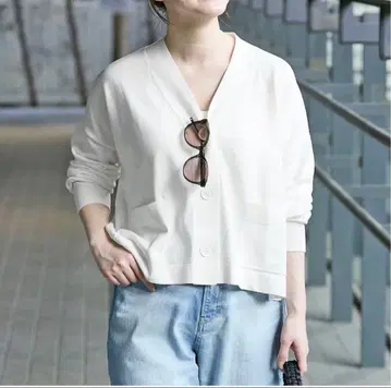 IENA 드라이 코튼 V넥 가디건