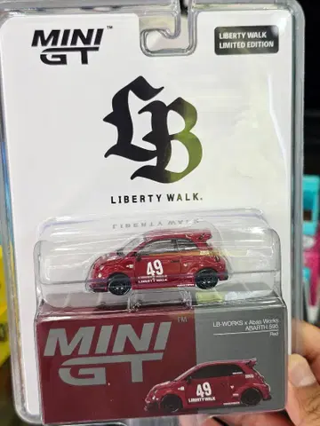 한정판 Minigt abarth red LBWK 1개 세트