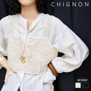 Chignon 시뇽 자수 레이스 뷔스티에