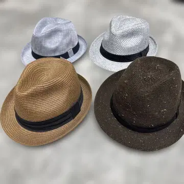 모자 묶음 판매 4개 중절모 빅 스트로우 햇 topin