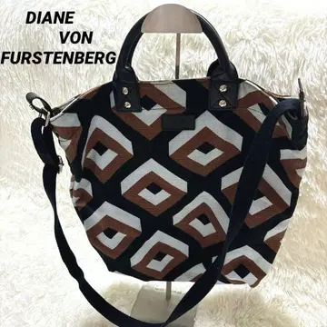 DIANE VON FURSTENBERG 기하학 패턴 토트백 2way