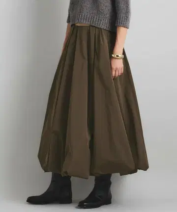 BRILL 브릴 24AW 새상품 타프타 벌룬 스커트 롱 플레어