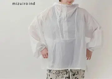 미즈이로 인드 mizuiro ind 코튼 론 후디드 셔츠
