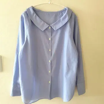 이에나 디자인 칼라 롱 슬리브 셔츠