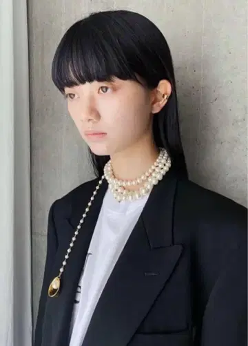 리트머스 펄 레이어드 목걸이 골드 참 포함