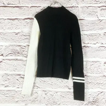 r262 자라 니트 리브 모크넥 스웨터