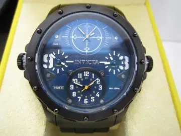 INVICTA 다기능 시계 블랙 WR 100M