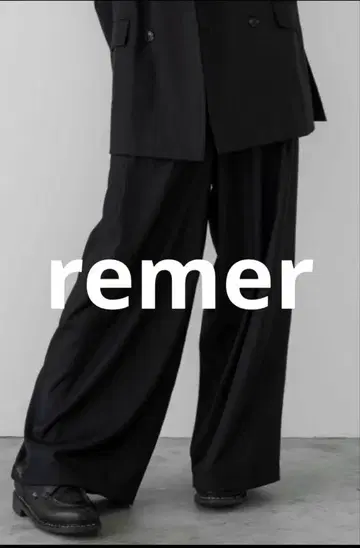 remer 루즈 스탠다드 턱 와이드 팬츠