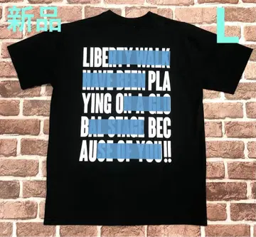 LIBERTY WALK 상의 반팔 티셔츠 블랙 프린트 로고