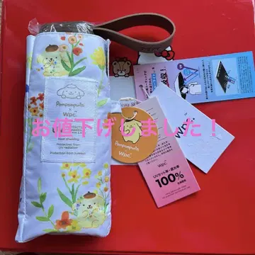 Wpc. 차광 수채화 플라워 미니 폼폼푸딩 우천 겸용 접이식 양산