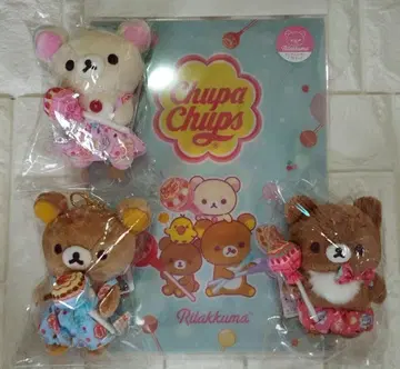 리락쿠마 츄파차프스 콜라보레이션 매달아 놓는 봉제 인형 세트