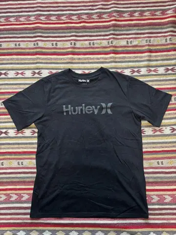 스테디셀러 Hurley T 블랙 로고 티셔츠 서핑 L