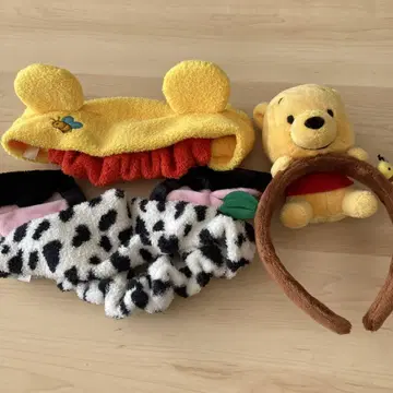 푸우 머리띠 헤어밴드 101마리 강아지 헤어밴드 세트