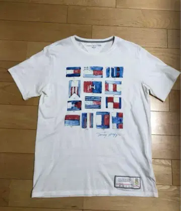 타미힐피거 플래그 디자인 티셔츠 M