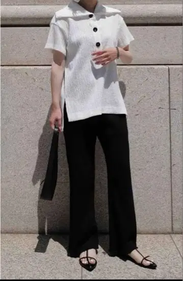 마챠트 machatt 셔링 컷 블라우스