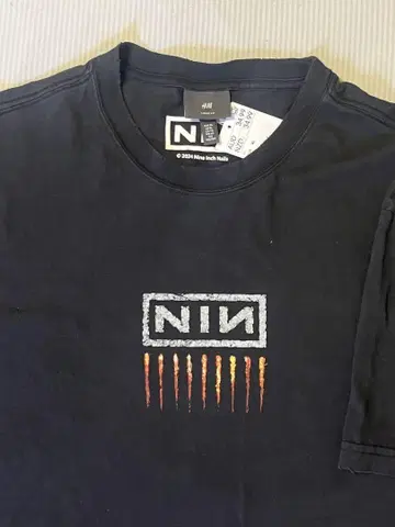 미사용 새상품 NIN 나인 인치 네일즈 티셔츠 H&M XL