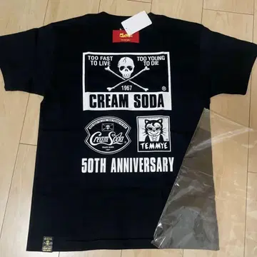 크림 소다 크림 소다 블랙캣츠 50주년 티셔츠