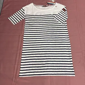 French Design 반팔 스트라이프 원피스
