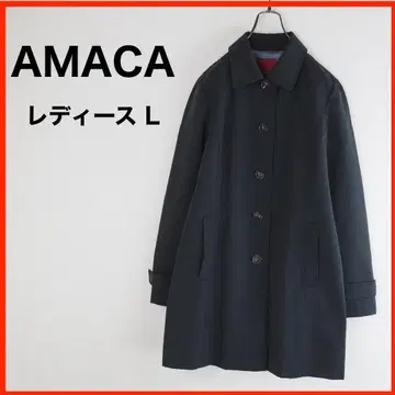 A3696*AMACA*스텐카라 코트*40*L*블랙