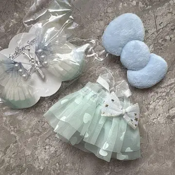 labubu 라부부 봉제 인형 17cm 옷 갈아입기 의류 액세서리 3종