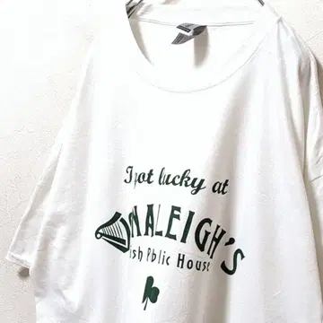 길단 VONALEIGH'S 로고 티셔츠 화이트 화이트 XL 구제 의류