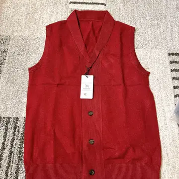 FOMANSH 빨간색 노카라 베스트 XL