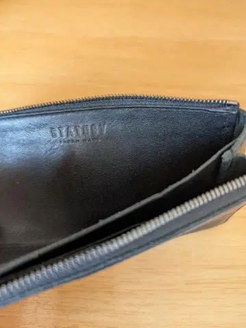 STATUSY il modo zip 블랙 장지갑 왼손잡이