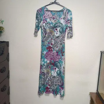 ETRO 페이즐리 무늬 롱 원피스 42