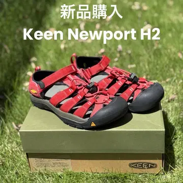 KEEN NEW PORT H2 샌들 22.5cm (레드)