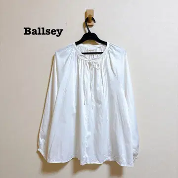 번역이 있습니다 Ballsey 하이 카운트 새틴 볼륨 슬리브 블라우스
