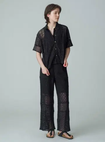 Ron herman 셋업 S 패치워크 레이스 BLACK