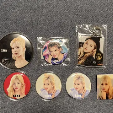 twice 사나 캔뱃지 핀 배지 9개 세트 키링