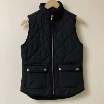 J.CREW 빈티지 블랙 퀼팅 다운 베스트