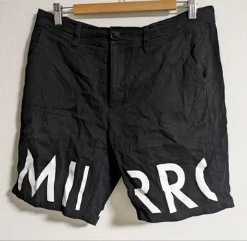 MIRROR9 블랙 팬츠 큰 프린트 골프 팬츠 XL