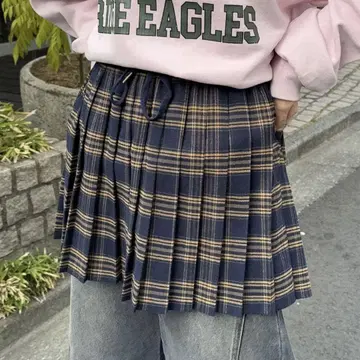 플리츠 미니 스커트