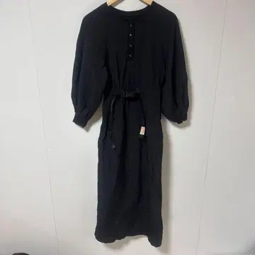 JAVA 블랙 바스락 나일론 셔츠 원피스 긴팔