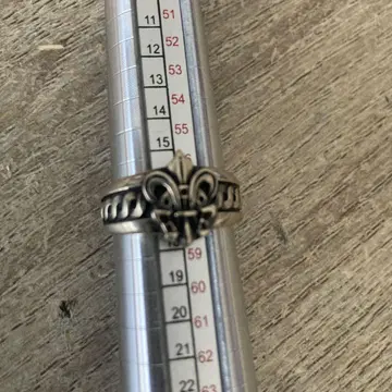 실버 925 플뢰르 드 리스 반지 약 59mm