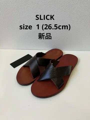 SLICK 슬릭 리얼 가죽 샌들 소가죽 26.5cm 새상품