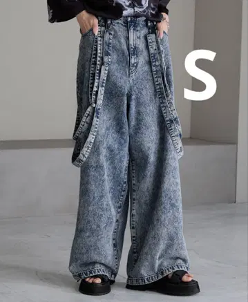 CUSSIL 11.5oz 루즈 실루엣 더블 서스펜더 와이드 팬츠