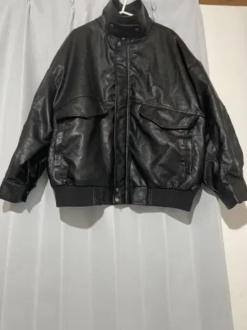 clel 가죽 블루종 블랙 s 사이즈