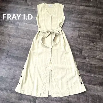 새상품급 FRAY I.D 프레이 아이디 슬리브리스 린넨 원피스 롱베스트