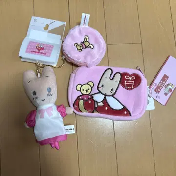 새상품 산리오 마론 크림 봉제 인형 키링 멀티 티슈 케이스