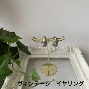 빈티지 실버 파베 스타일 귀찌
