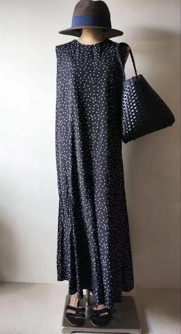C6224 2way 성인 도트 원피스