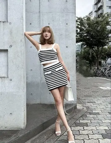 셰리에 스커트 sheller button knit skirt