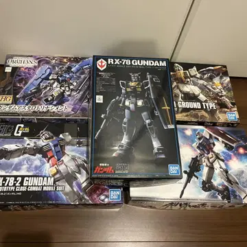 HG 건담 프라모델 5개 세트